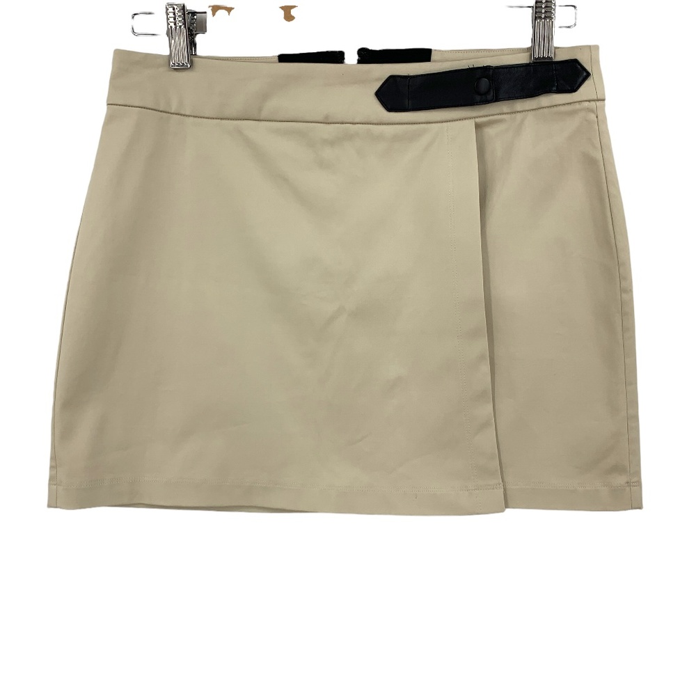 Alice + Olivia Khaki Faux Wrap Mini Skirt Sz 6